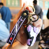 new creative cartoon keychain blocks sneakers trendy fashion car pendant bag couple pendant cute shoes keychain exquisite gift