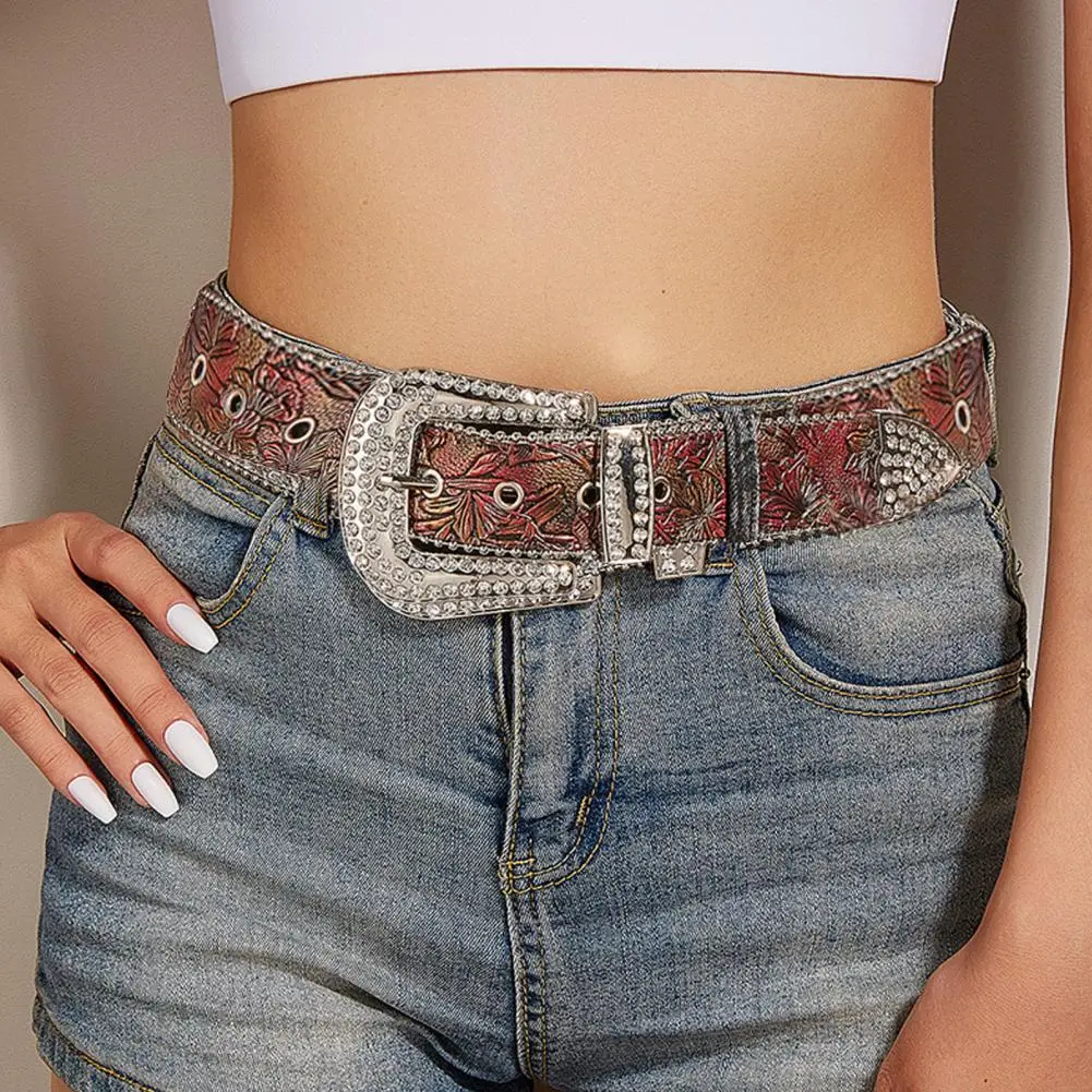 

Ladies Dress Belt Stylish Adjustable Smooth Surface Belt Sparkling Lady Waistband