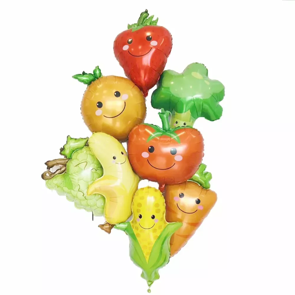 

NEW 50pcs/lot Fruit Vegetable Balloons Inflatable Helium Balloon Birthday Party Decorations Kids Wedding Balloon globos