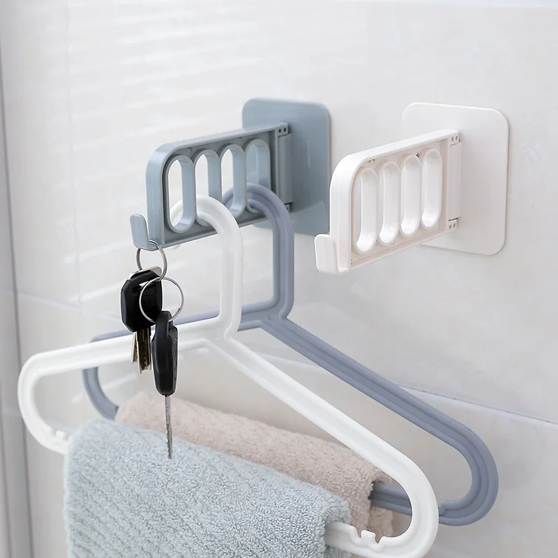 

Wall 4 Holes Drying Rack Balcony Clothes Drying Rack Mounted Clothes Drying Rack Bathroom Drying Rack Indoor Space Saving New