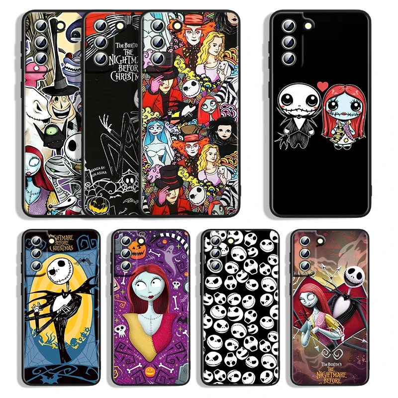 

The Nightmare Before Christma For Samsung Galaxy S22 S21 S20 FE Ultra S10e S10 S9 S8 S7 S6 Edge Plus Black Silicone Phone Case