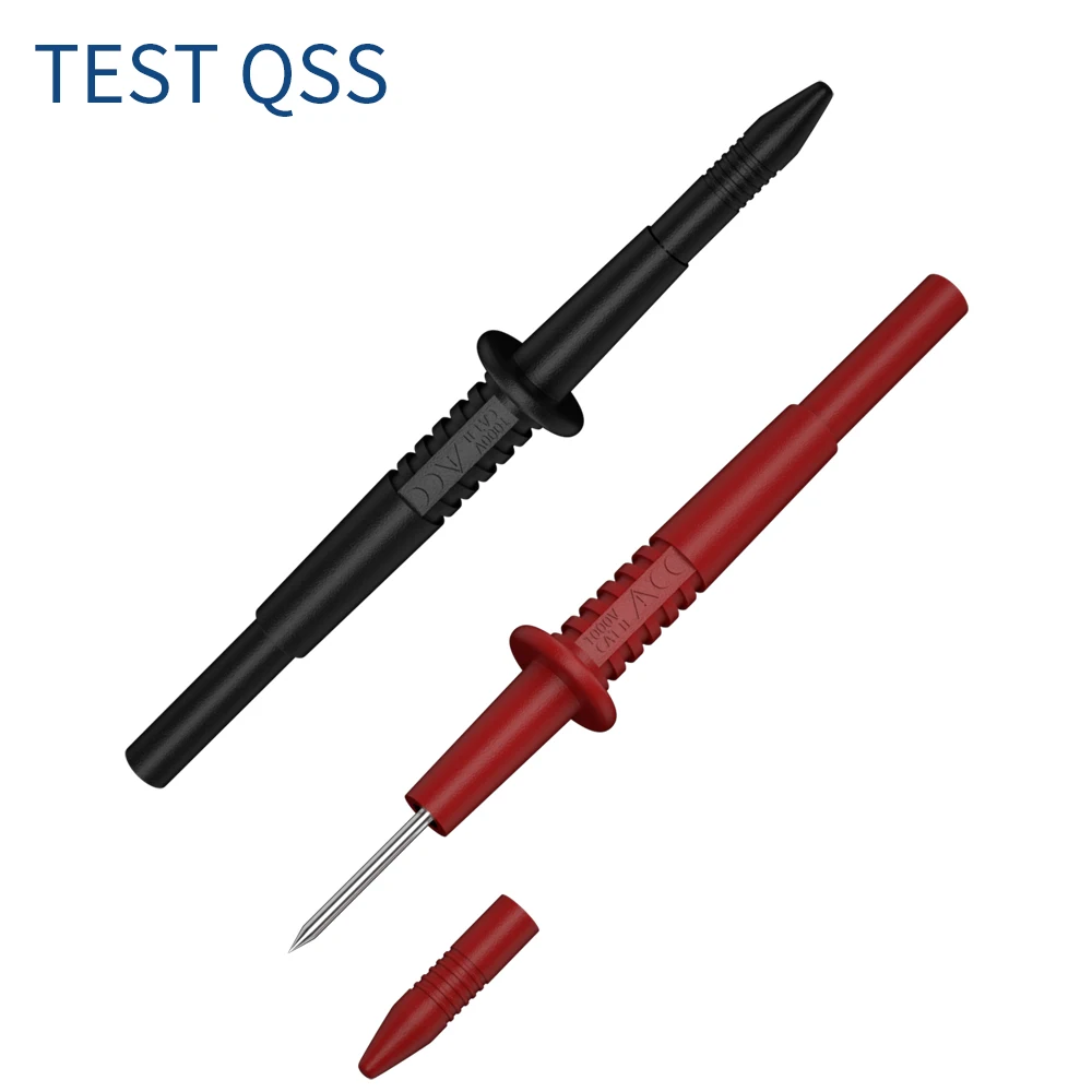 QSS 2PCS Test  Pin 1MM Test Probe Tips Electrical Connector 4MM Female Banana Plug Multi-meter Needle Q.30012