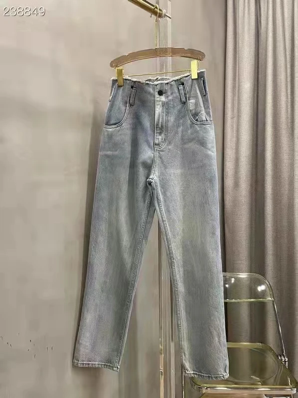 

Новинка 2023, модные высококачественные женские джинсовые брюки с высокой талией