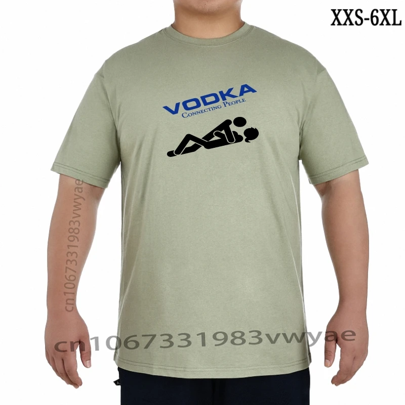 

Футболка для мужчин и женщин, футболка с принтом водки, соединяющих людей, новинка 2023 года, Мужская футболка, модная женская футболка из хлоп...