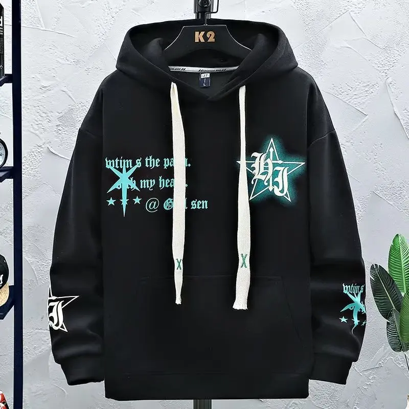 

Мужская толстовка с капюшоном, в стиле Харадзюку, на осень-зиму