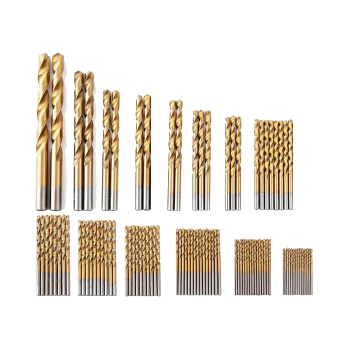 

99 Pcs Titanium Coated Drill Bit Set, 135 Degree Tip HSS Drill Bits Kit for Steel, Aluminum, Copper, Soft Alloy