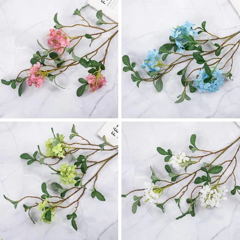 

1 Branch Practical Artificial Cherry Flower Lightweight Artificial Flower No Watering Decorative