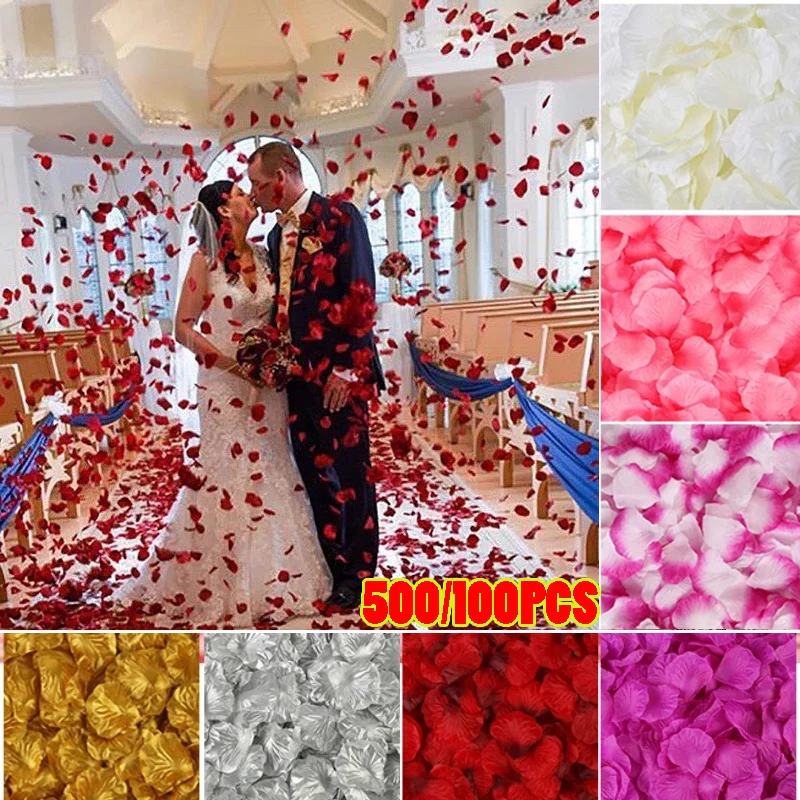 

500/100 шт., декоративные Лепестки розы