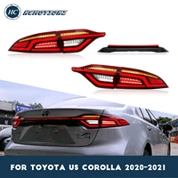 hcmotionz tail lights assembly for 2020 2021 toyota corolla tailgate rear lamp with led drl start up animation