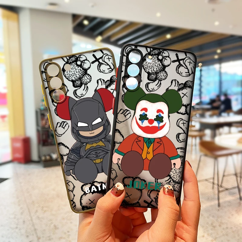 

Funny Cartoon Batman villain For Samsung S22 S21 Ultra S20 FE S10E S10 Lite S9 S8 Plus Frosted Translucent Matte Phone Case