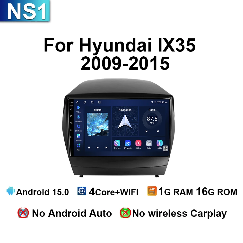 

Для Hyundai Tucson IX35 2009 2010-2015 Android 15 автоаксессуары радио мультимедийный стерео автомобильный плеер навигация GPS CarPlay 4G