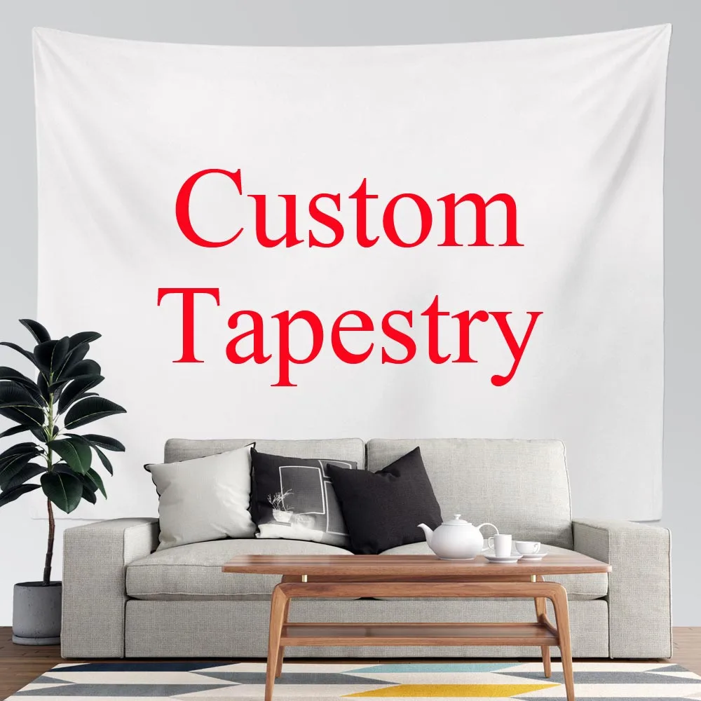 

SepYue Tapestry Custom Made Your Favorite Customized Style Large Size Irregular Size Text Creative Picture Overlay Design