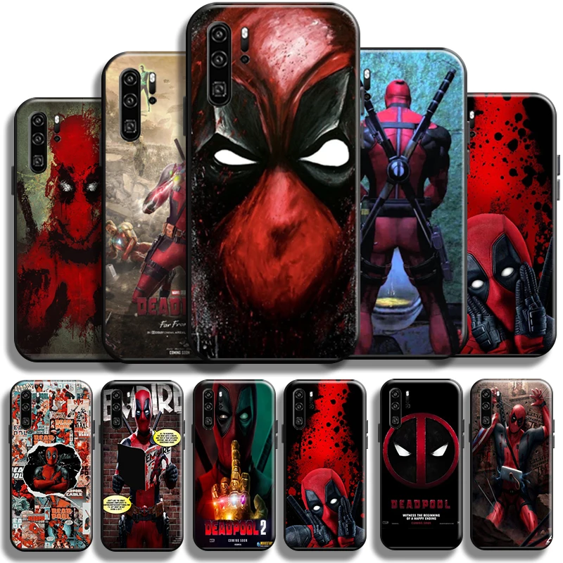 

Marvel Deadpool For Huawei P30 P30 Lite P30 Pro Phone Case Back Cover Liquid Silicon Soft Shockproof Shell Coque Funda