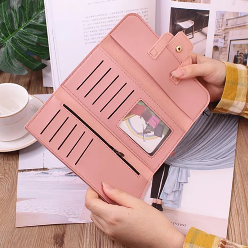 Cute Women Long Wallet Slim Codies Coin Purses Multi Function Card Holder Luxury PU Leather Female Clutch Bagh