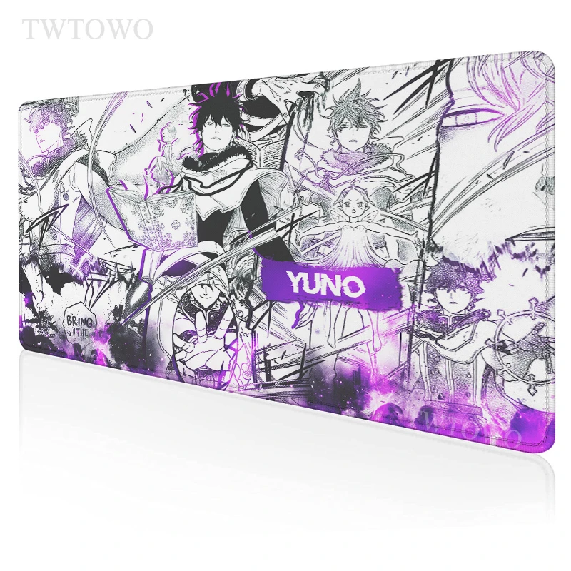 

Black Clover Mouse Pad Gamer Large Custom Home Computer keyboard pad Desk Mats Carpet Gamer Soft Natural Rubber Laptop Table Mat