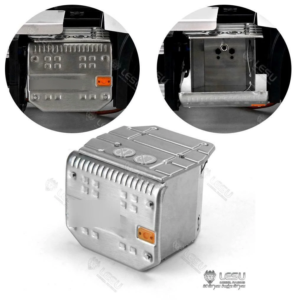Металлические выхлопные баки LESU боковые габаритные фонари для игрушек с