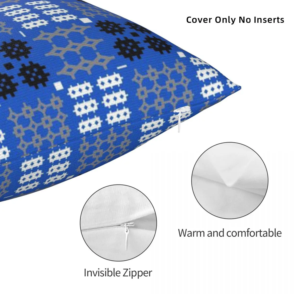 Валлийский гобелен с рисунком Carthen Cymraeg Cymreig (синий) подушка