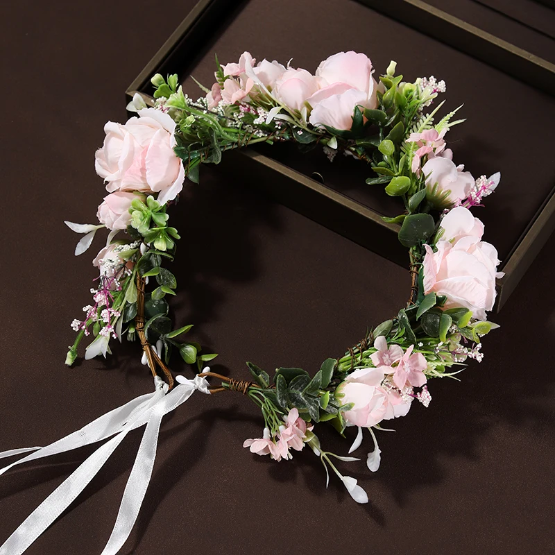 

Fashion Festival Hair Accessories Elegant Wedding Bride Princess Flower Decor Headband Party Dating Gift for Women Tiaras