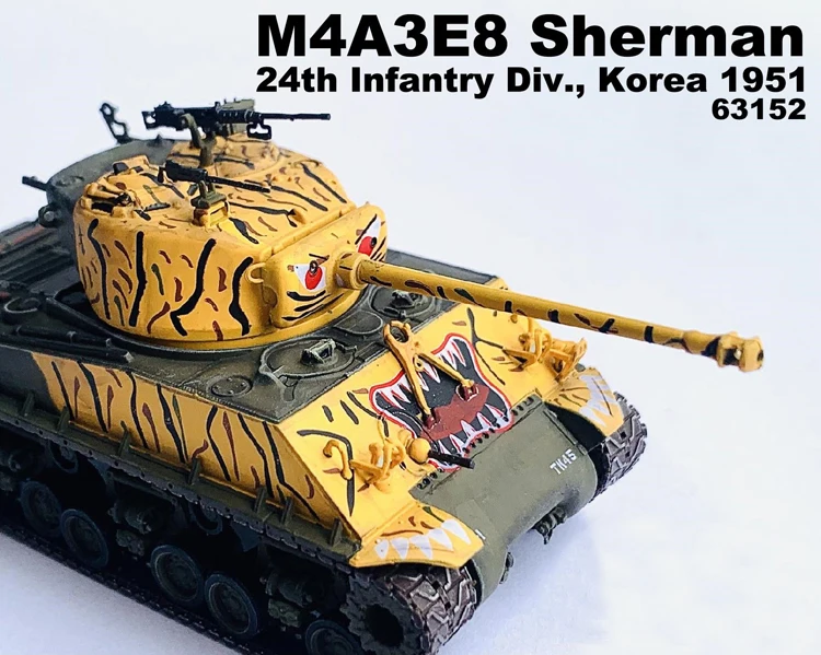 Фото 1: 72 DG63152 Американский танк Шермана M4A3E8 24 пехотной дивизии 1951 Готовая модель продукта №3
