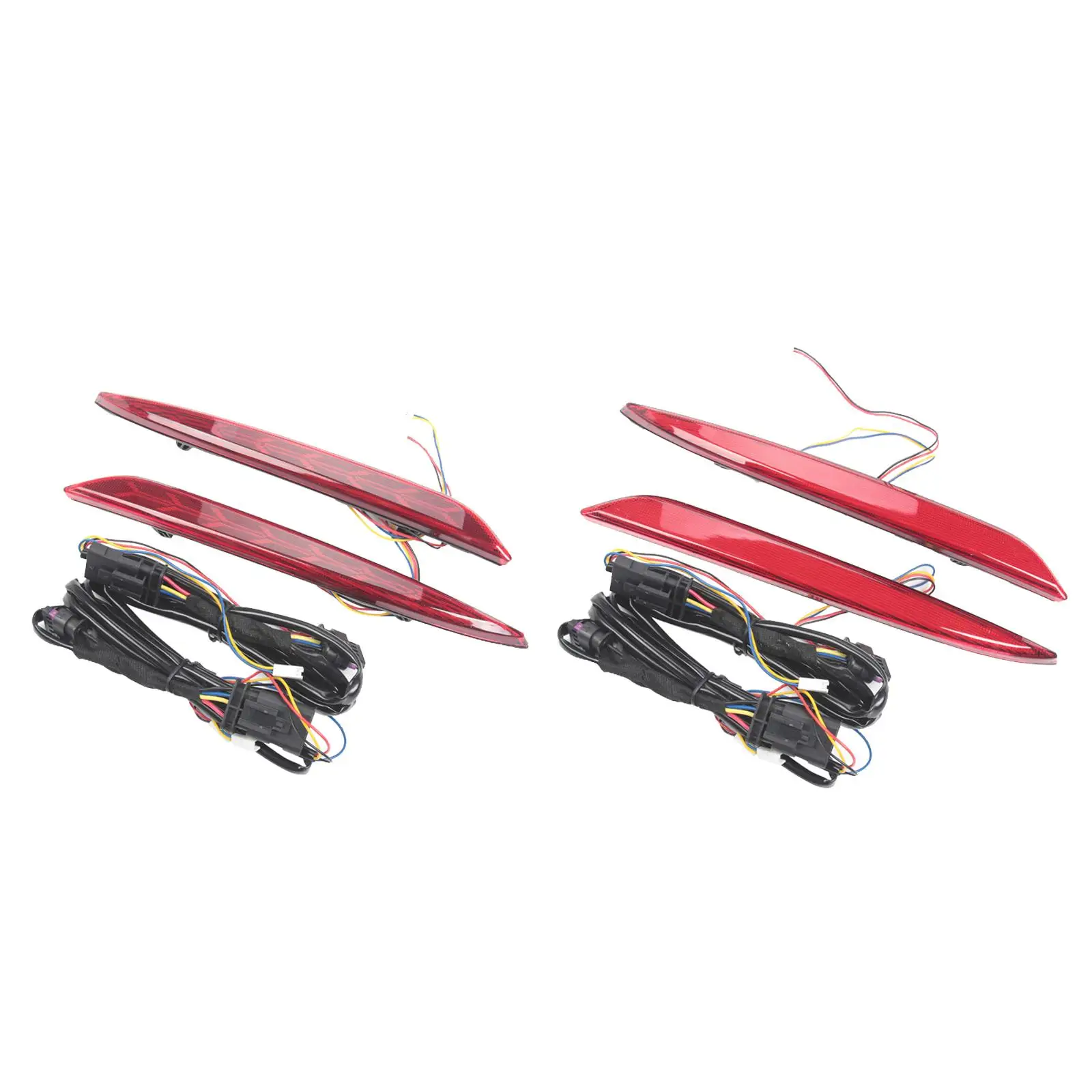 

1 Pair Rear Fog Bar Light LED Rear Bumper Turn Signal Light Fit for Tesla Model 3 2016-21 Red Trim Frame Accessories