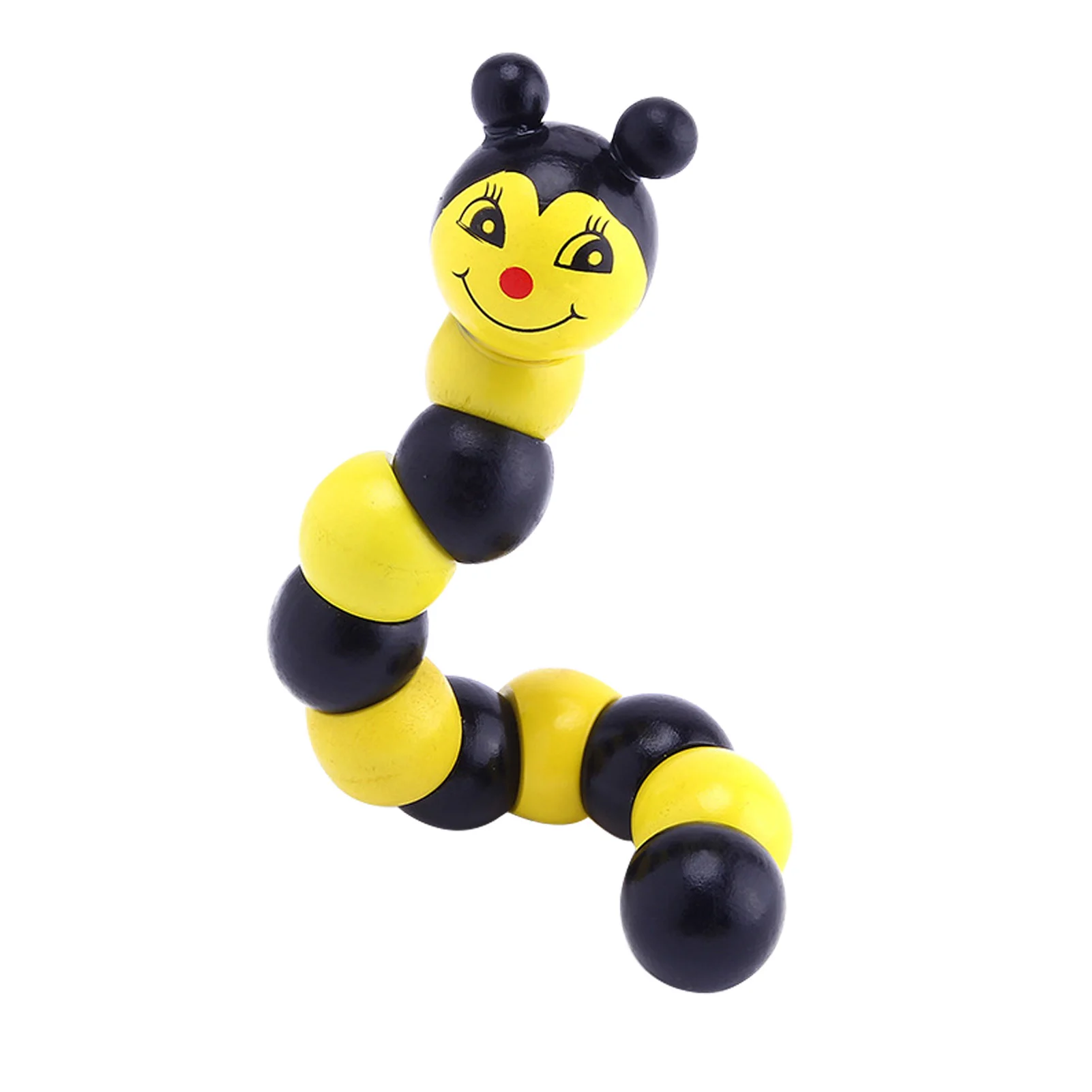 

Simulation Flexible Children Gift Insect Model Motor Skills Burr Free Wooden Worm Toy Educational Home Attractive Bending Animal