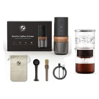2022 new all in one grinding brewing portable electric coffee grinder profession multifunctional beans grinder coffee maker