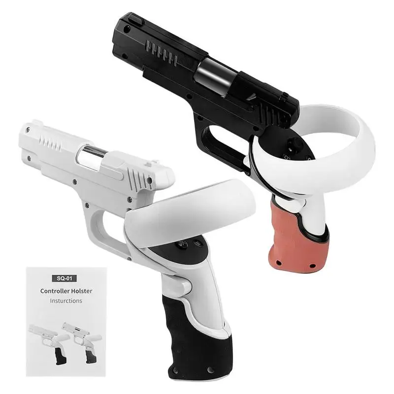 

VR Game Pis-tol For OculusQuest 2 Touch ControllerGun Handle Grip Enhanced FPS Shooter Gam-ing Experience VR Game Accessories