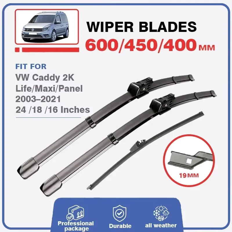 

Передние и задние щетки стеклоочистителя для Volkswagen VW Caddy 2K 2003-2021 Life Maxi Panel Windows Cutter Щетки для лобового стекла 2013