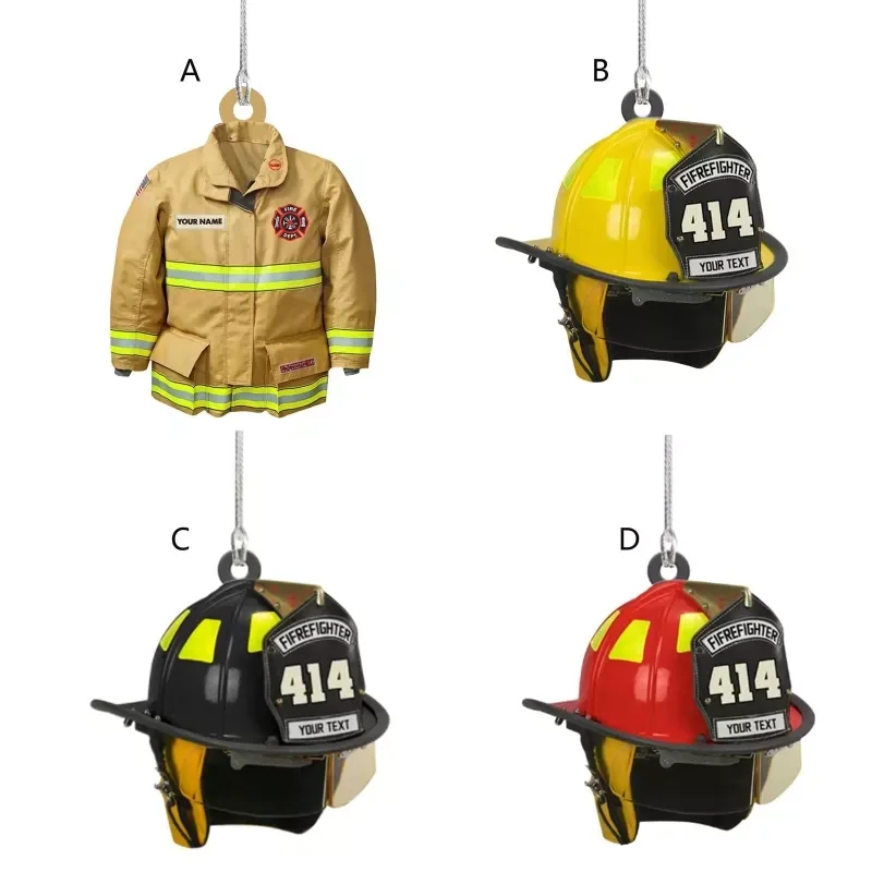 

Creative Firefighter Decoration Acrylic Fireman Helmet Style Pendant School Rewards Ideal Gifts for Men Boys N0HF