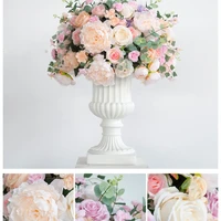 big size dia 60cm artificial silk hydrangea rose road lead huge flowers wedding decorative centerpiece pink flower 2pcslot