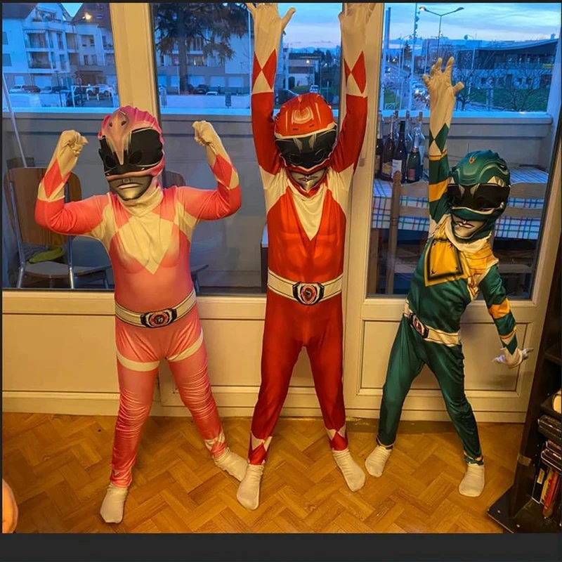 Фото ❤ 2026 ❤    Костюм на Хэллоуин для детей и взрослых: Power Morpher, Супергерой, Самурай, Сентай, Шинкенджер, Рейнджерс, косплей для мальчиков и девочек, фантазийный костюм ❤ №4