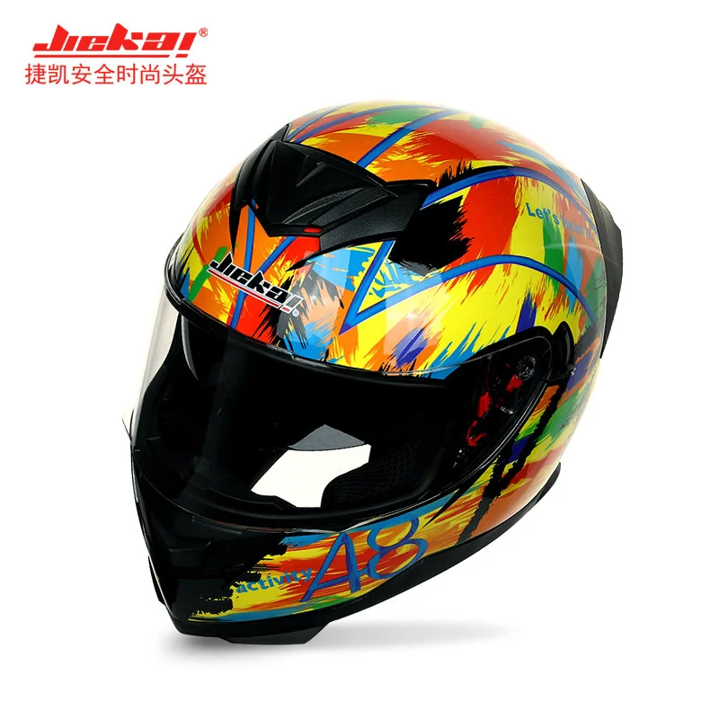 Suitable for venom helmet, electric motorcycle helmet, men's and women's double lens, anti fog, full cover enlarge