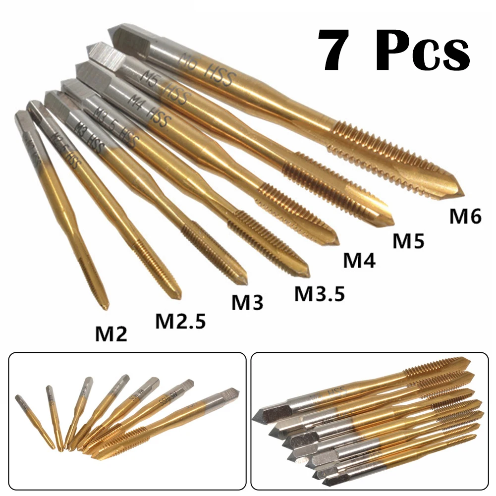 Hand Tool Thread Taps Machinery Manufacturing M2-M6 Machine Screw Metric Plug Drill Tapping HSS High Temperature High Quality