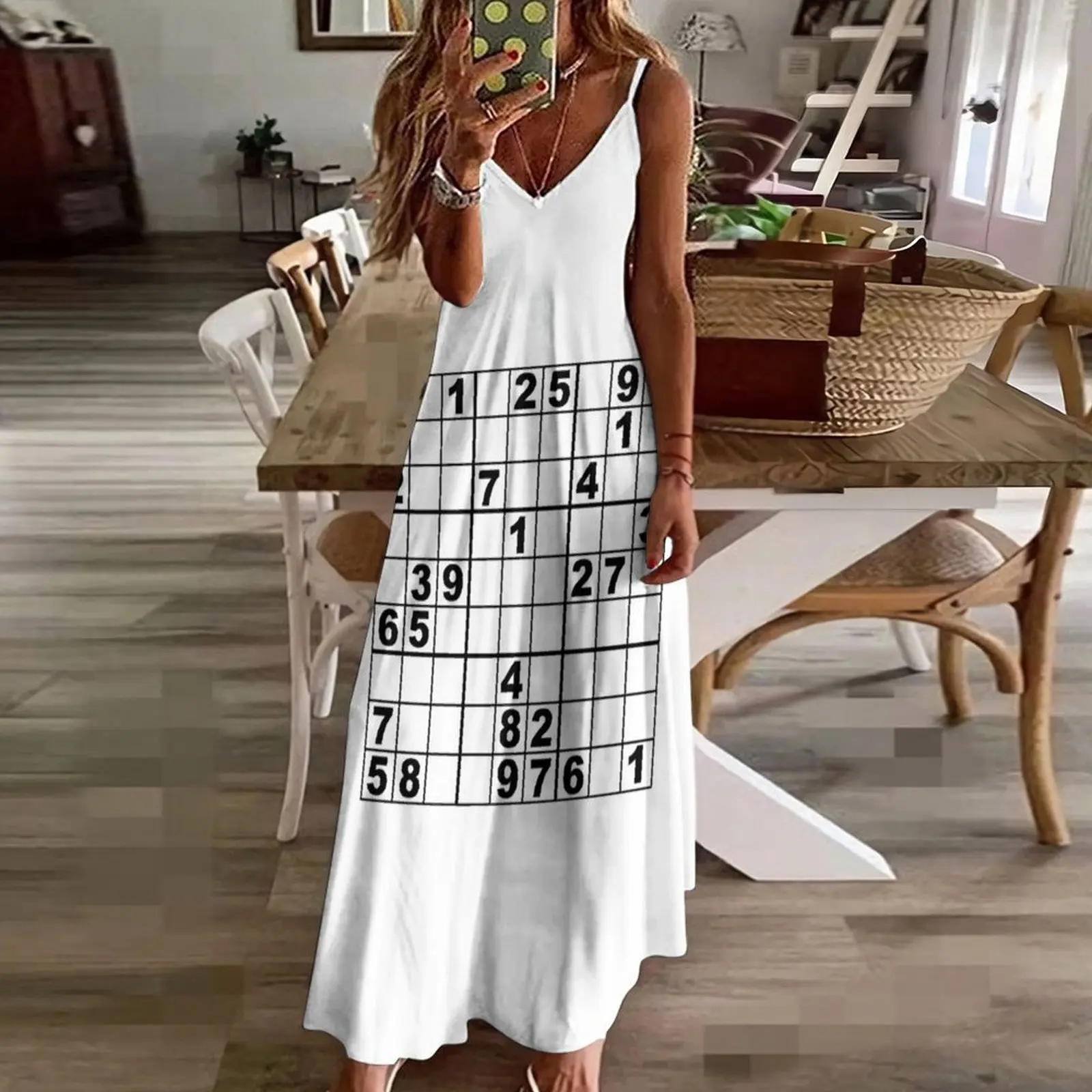 Длинное платье без рукавов Sudoku летнее женское 2025 года элегантные платья