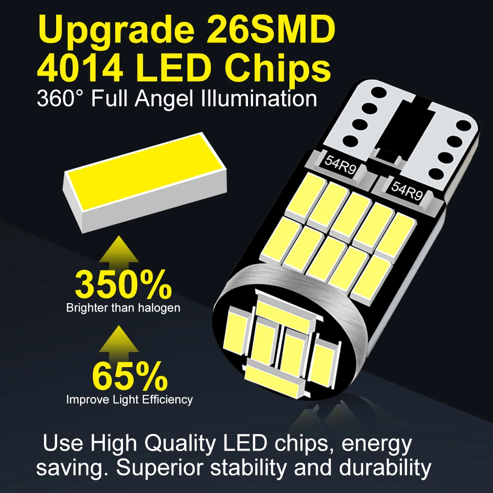 Светодиодные лампы XSTORM 2 шт. W5W T10 Canbus 4014 SMD 6000K 168 194 Led 5W5 для салона автомобиля