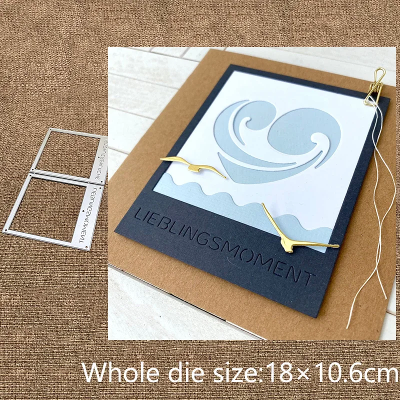 

Металлический трафарет XLDesign для рукоделия, пресс-формы, немецкая фоторамка для карточек, скрапбукинга, высечки для альбома, бумаги, тиснения