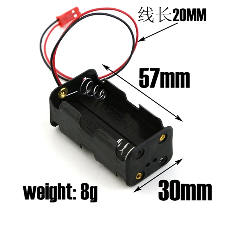 

8Pack 6V 4XAA Battery Container Case Holder Pack Box JST Plug Receiver For HSP Redcat 1/8 1/10 RC Nitro Power Car Truck