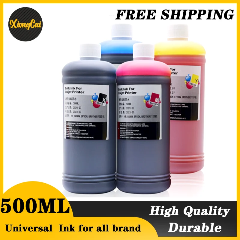 

500ML Universal Compatible Black Refill Ink Cartridge For HP For Epson For Canon For Brother CISS System Refill Dye Ink