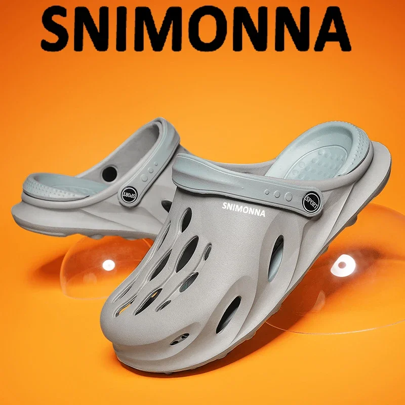 Мужские модные пляжные сандалии тапочки на толстой подошве водонепроницаемые