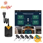Система контроля давления в шинах Deelife, прибор для контроля давления в шинах с поддержкой Android и USB, диапазон 0-8 бар, 5 патронов, с внутренним датчиком