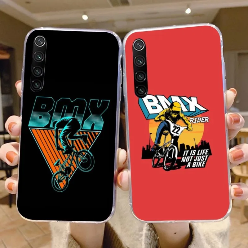 Bike Cell Phone Case For Xiaomi 13 Lite 12 11t 10 9 Redmi Note 12 11 10 10s Pro 9 9a 8 Clear Phone Cover Funda