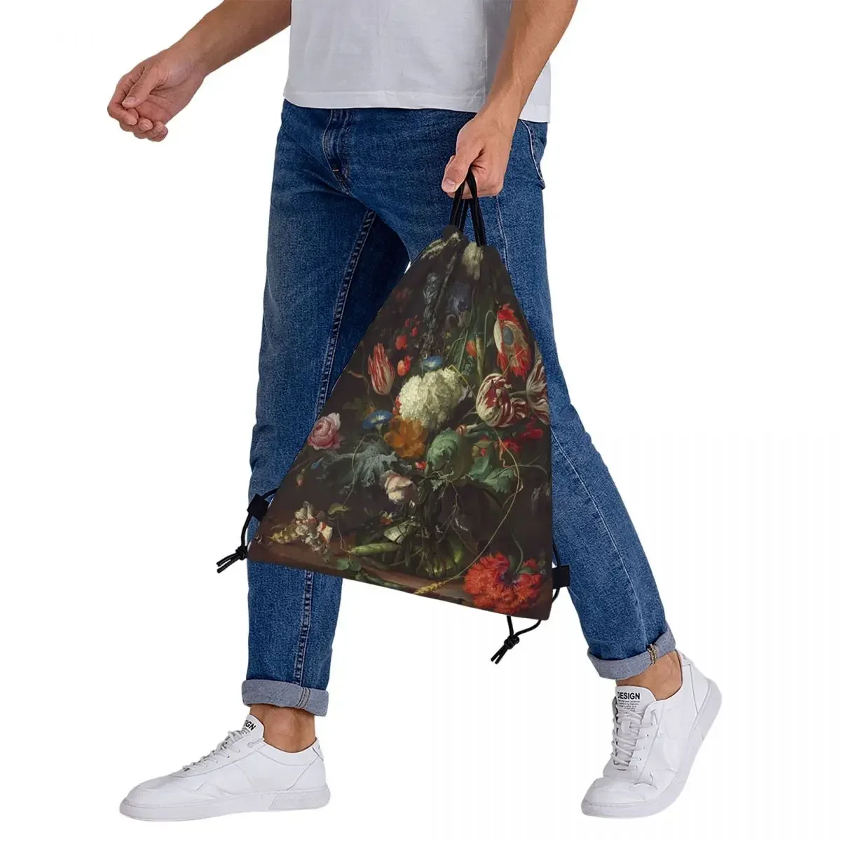 Jan Davidsz De Heem Vase Of Flowers (1645) Рюкзаки Повседневные портативные сумки на шнурке