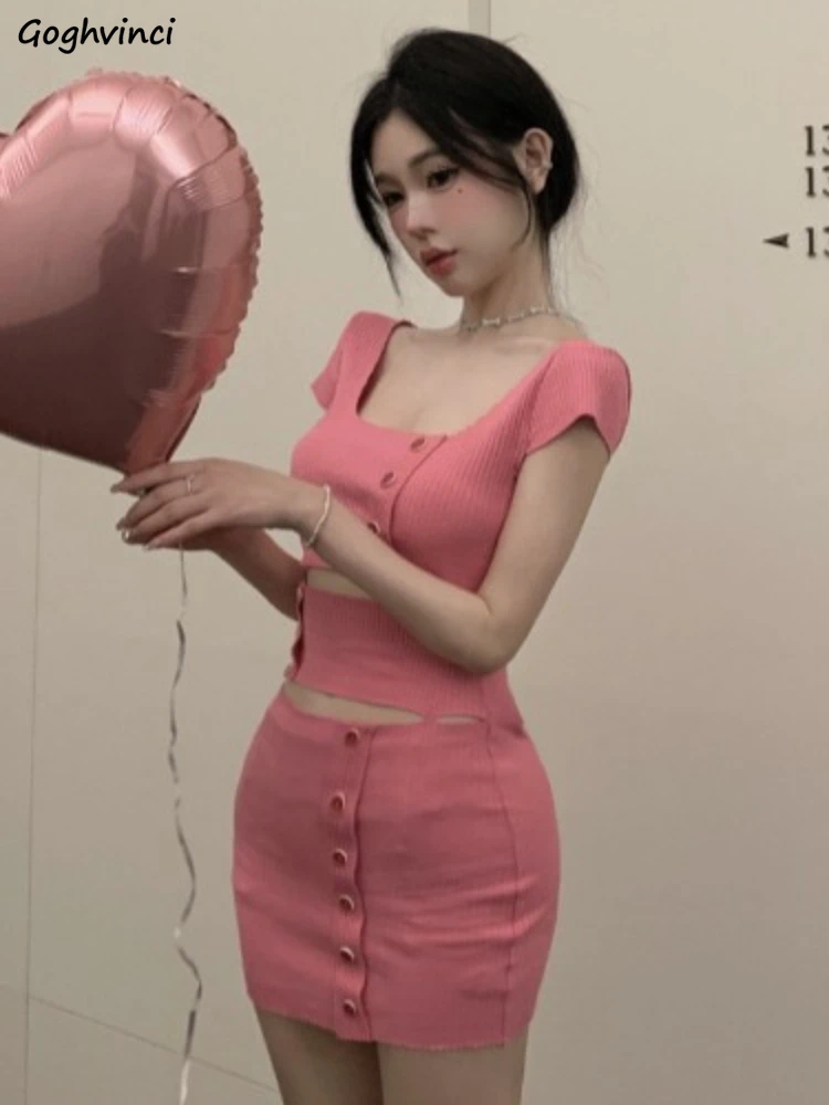 

Short Sleeve Dresses Women Vestido Feminino Slender Popular Square Collar Teens Solid Hollow Out Mature Sexy Ins Summer Elegant
