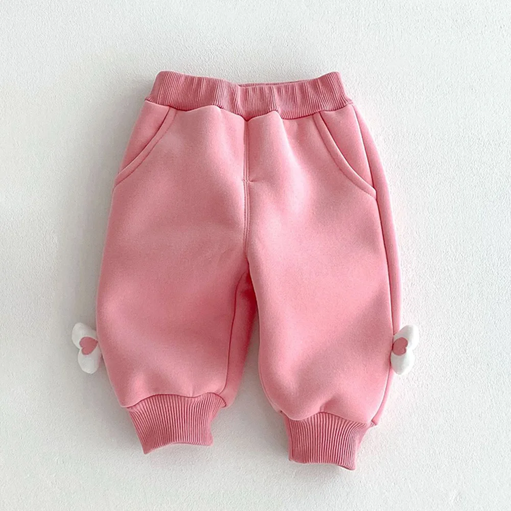 Детские штаны для девочек Зимние флисовые плотные теплые школьные детские брюки