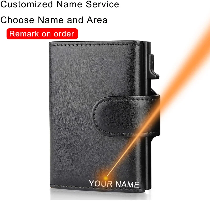 2022 Мужской кошелек Fashion Credit Card Wallet RFID Blocking Trifold Smart Vertical Men Wallets Genuine Leather Slim with Coin Pocket Walet Man On.