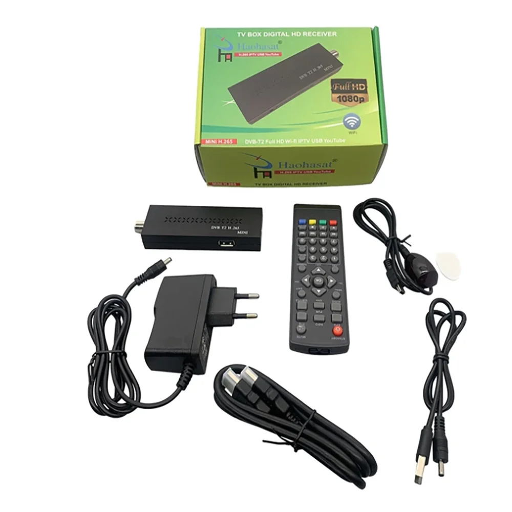 

2022 NEW DVB T2 mini tv stick full hd 1080p digital tv tuner box h265 receiver jack support youtube
