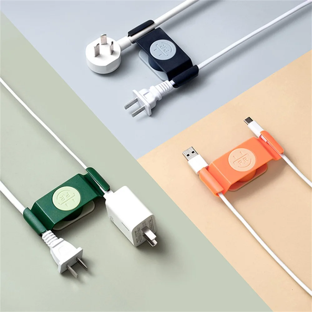 

4/12pcs Rotatable Cable Holder Clip Universal Cord Wrapper Organizer Cables Storage Winder for USB Power Cable Home Kitchen