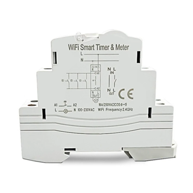 

Выключатель Tuya с Wi-Fi, 16 А, С Монитором
