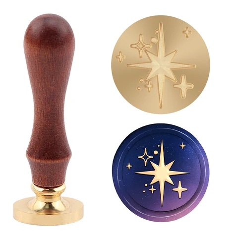 Латунный штамп для восковой печати с ручкой