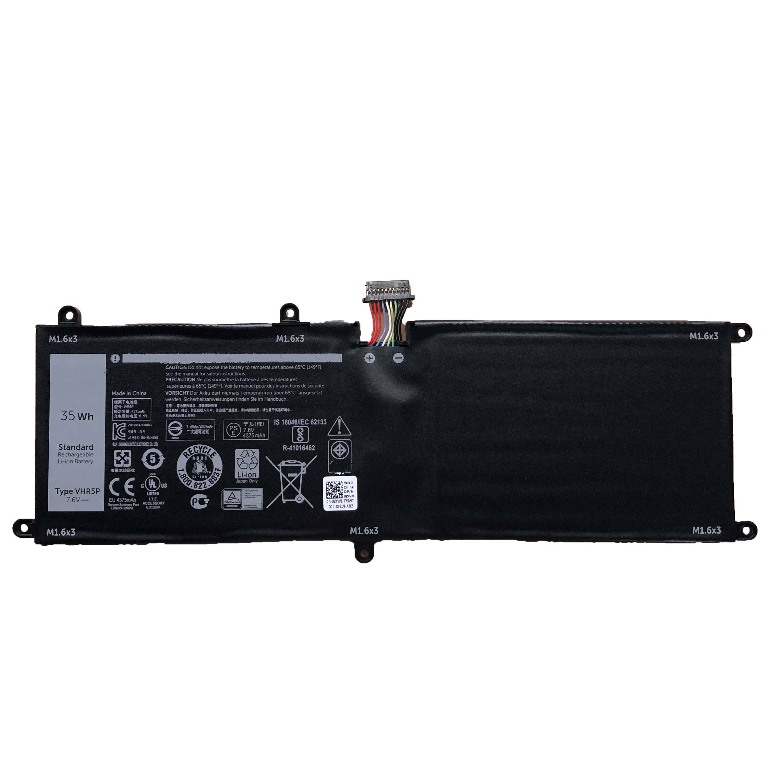 Оригинальный аккумулятор для ноутбука VHR5P 7 6 В 35 Втч DELL Latitude 11 5175 XRHWG 0XRHWG RHF3V